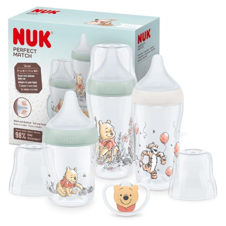 Set de biberons NUK Perfect Match Disney, 3 biberons, sucette, sans BPA